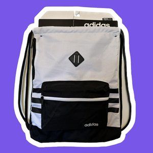 ADIDAS CLASSIC 3S SACKPACK | DRAWSTRING BACKPACK | MEDIA SAFE LINED POCKETS